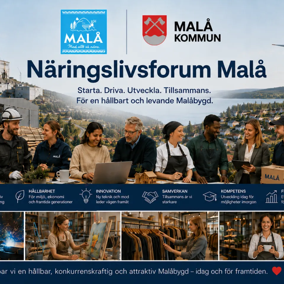 En AI genererad bild som symboliserar näringslivet i Malåbygden